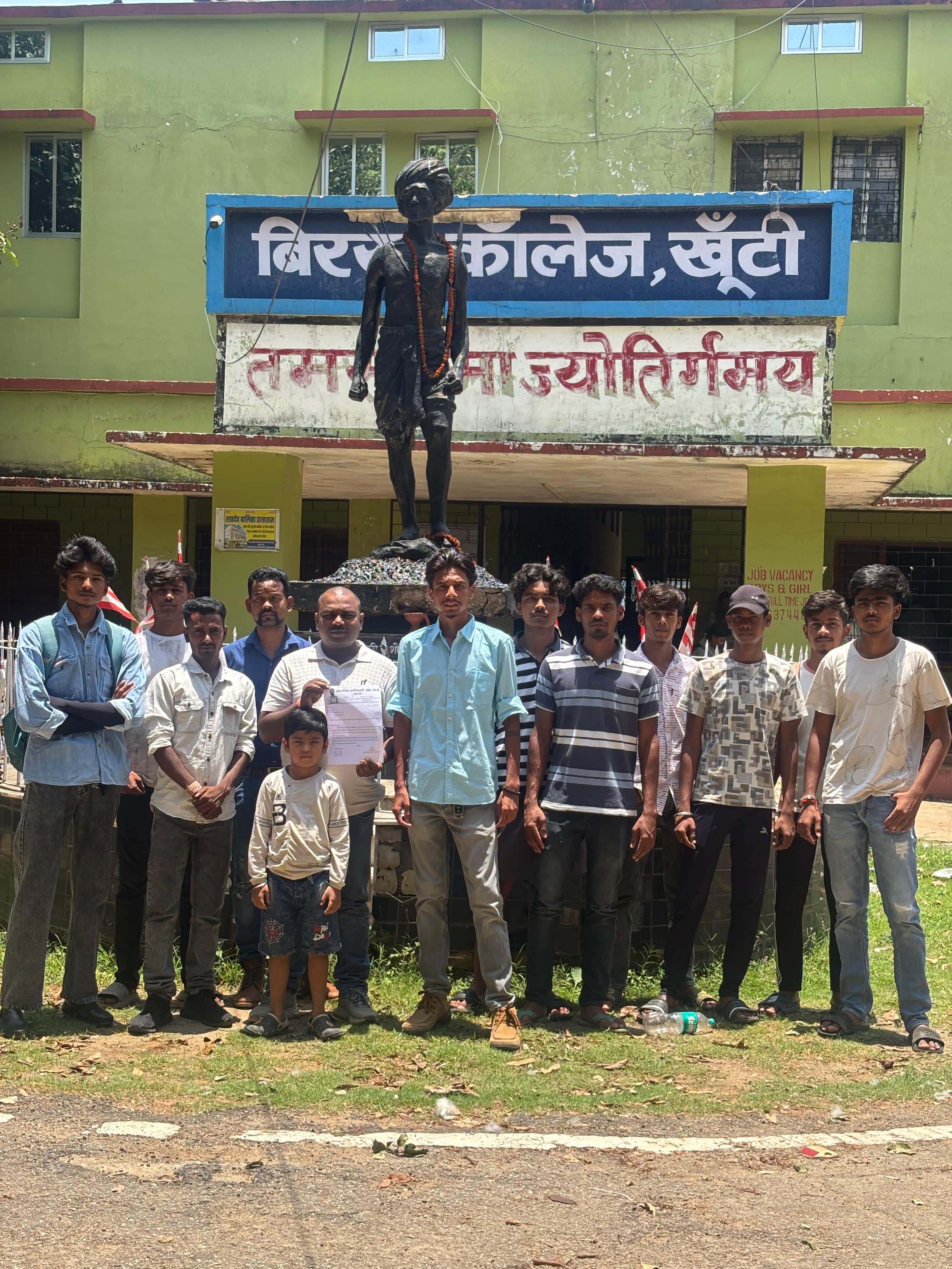बिरसा कॉलेज में जेएलकेएम छात्र इकाई के गठन की अनुमति देने का आग्रह